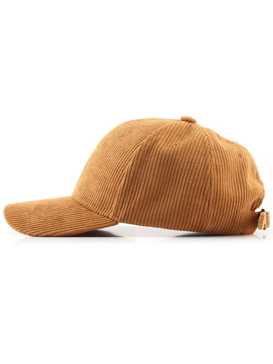 Vintage Style Corduroy Baseball Cap for Casual Warmth and Comfort