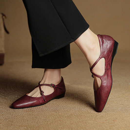 Lorne Genuine Leather Flats