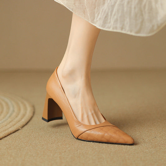 Aurelia Genuine Leather Heels