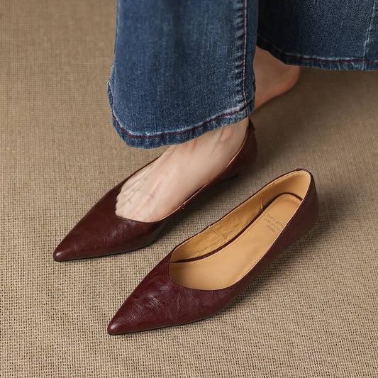 Aelra Genuine Leather Pumps