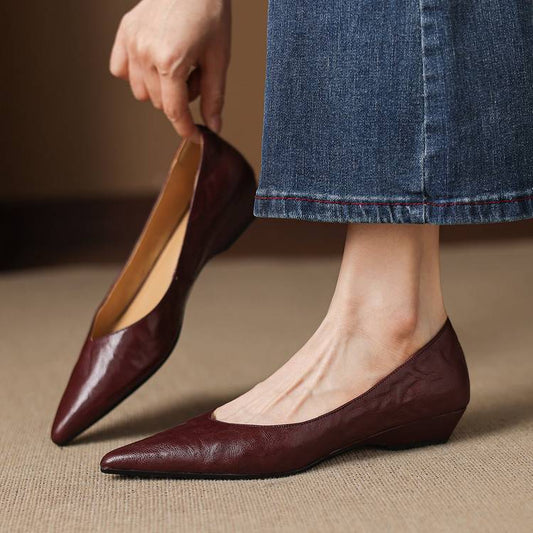 Aelra Genuine Leather Pumps
