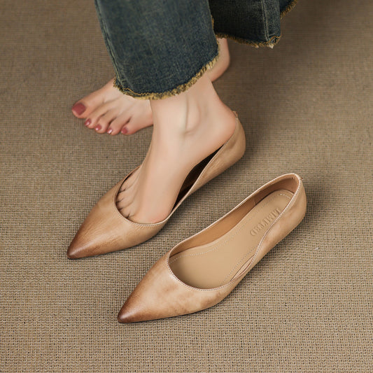 Amelier Leather Flats