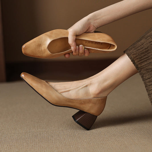 Milla Genuine Leather Heels