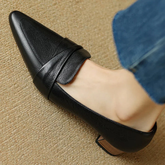 Naira Genuine Leather Pumps