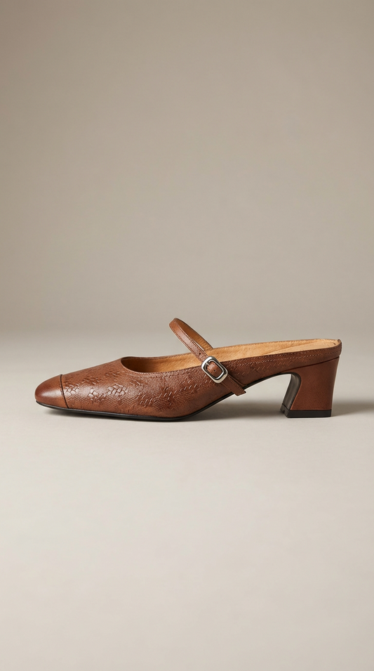 Edda Genuine Leather Mules