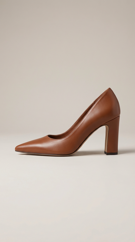 Nora Genuine Leather Heels