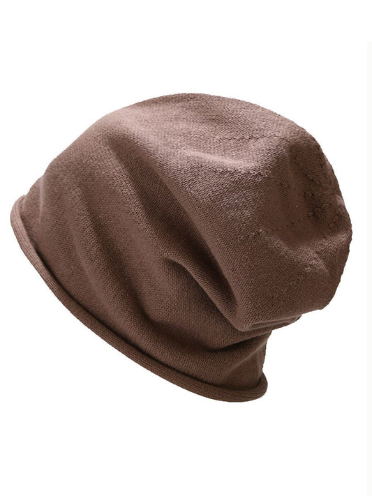 Oyrosy Women's Loose Retro Knitted Hat - Soft Winter Beanie Cap